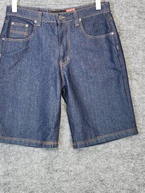 Kayden K Denim‎ Shorts Mens Size 32 Blue Denim Loose Fit Dark Wash Casual